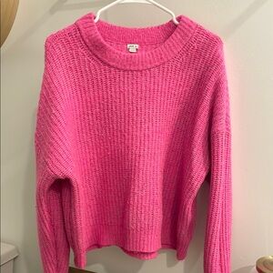 Cozy Aerie Pink Knit Sweater